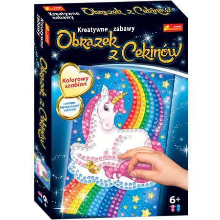 ND01_159081 Cekinowy obrazek Jednorozec 43916