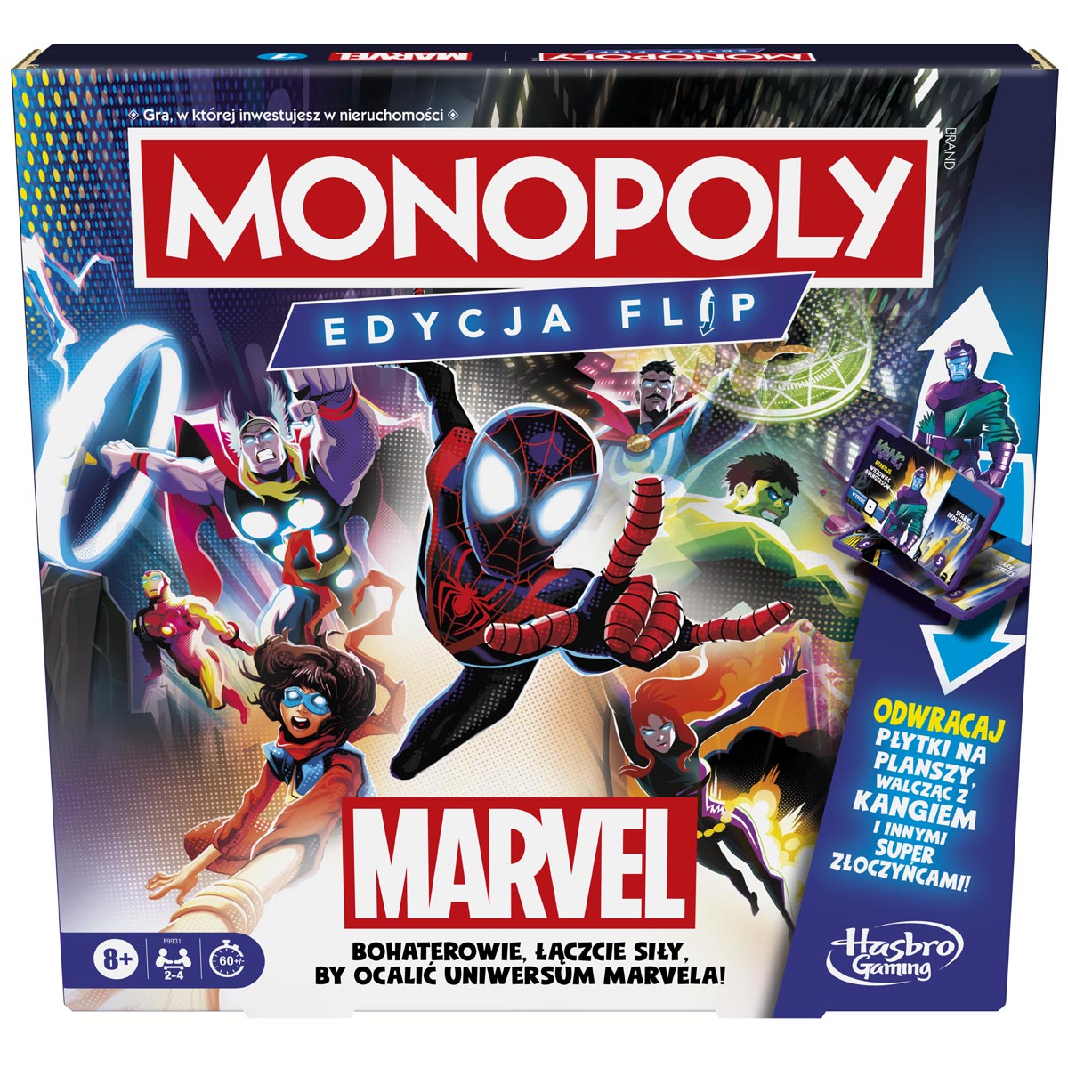 ND01_248845 *****GRA MONOPOLY Flip Marvel wersja