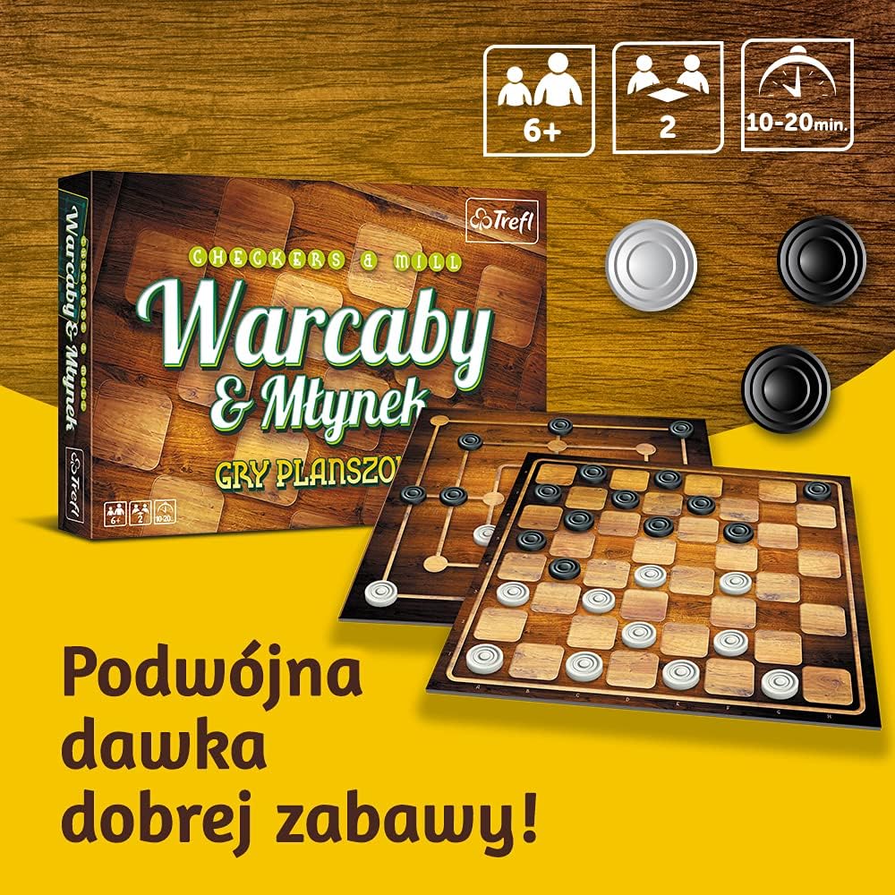 Gra WARCABY/MLYNEK DE LUXE 01681 .