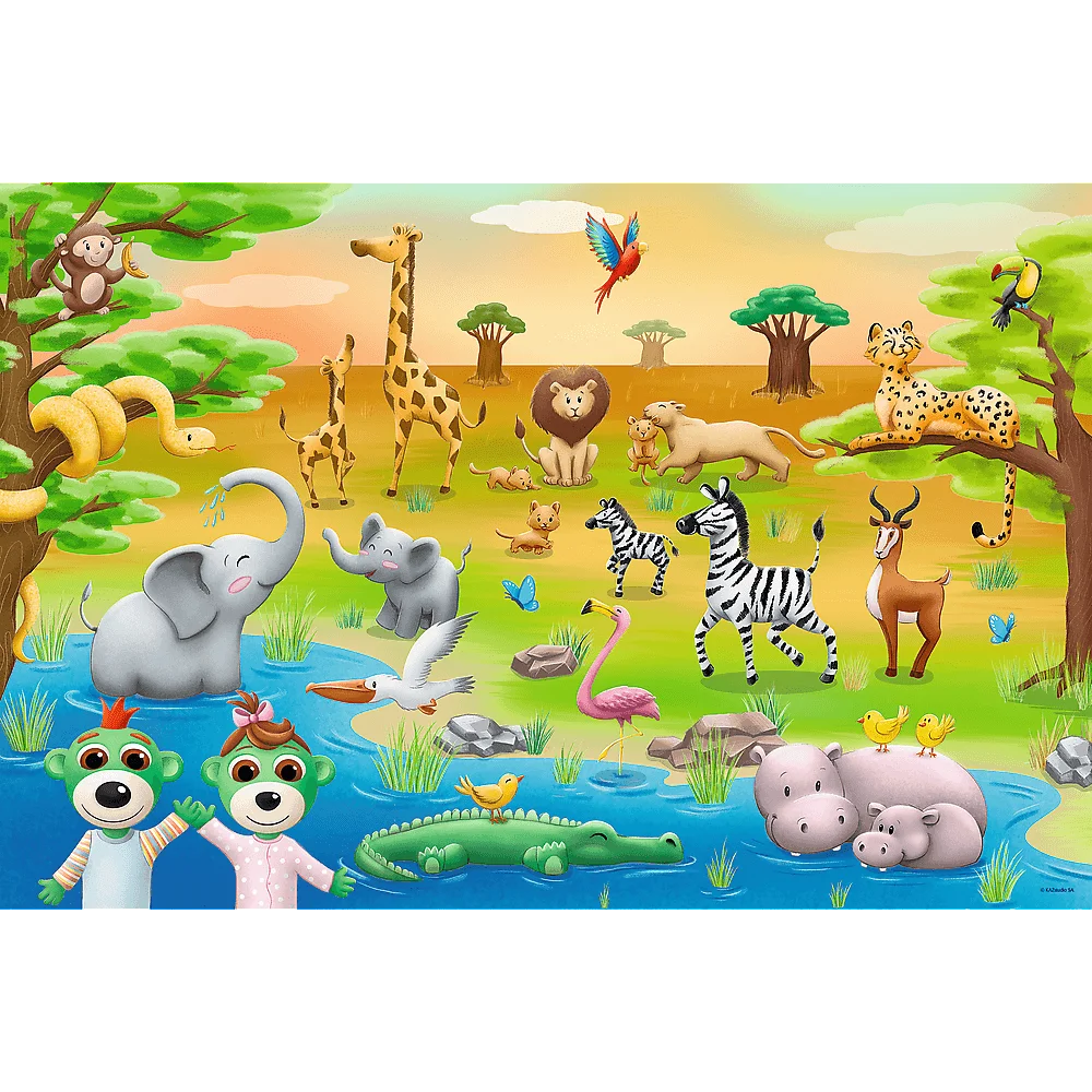 ND01_246935 PUZZLE MAXI 24 Safari Bobaski /KAZSTU