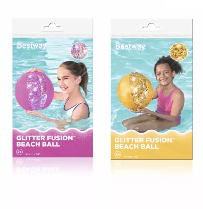 ND01_248320 Pilka dmuchana z brokatem 41cm B31050