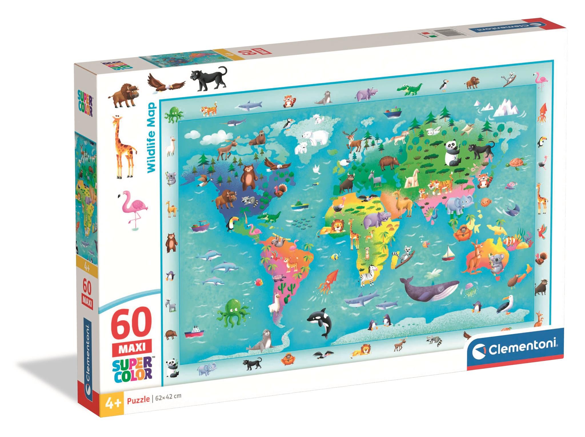ND01_247878 CLE puzzle 60 maxi SuperKolor Wildlif